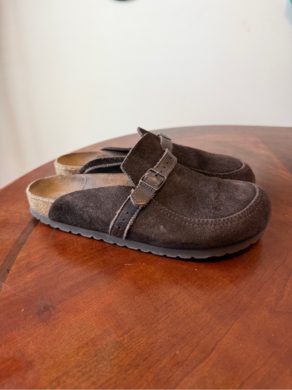 Birkenstock Eaton Clogs Brown Suede Slip On Mules Size 40 US Women’s 9.5 Shoes